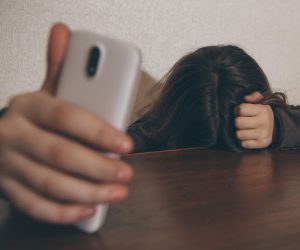 crying dropped phone