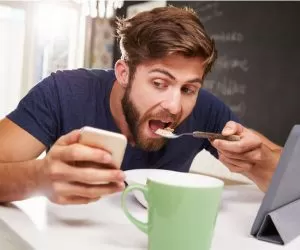 checking phone